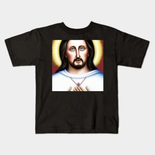 3D Look Artificial Intelligence Art of our Merciful Lord Jesus Kids T-Shirt